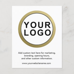 Prospectus 11,4 Cm X 14,2 Cm Logo promotionnel Blanc pour les grandes entrepris