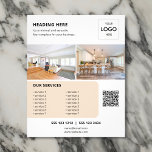 Prospectus 11,4 Cm X 14,2 Cm Logo QR Code Photo Marketing d'entreprise<br><div class="desc">Améliorez votre entreprise grâce à notre design personnalisé de prospectus! Notre prospectus présente votre logo et deux photos captivantes, attirant l'attention sur votre marque. Ci-dessous, nous mettons en évidence les services que vous offrez ainsi qu'un code QR pratique pour un accès facile à votre site Web ou aux médias sociaux....</div>