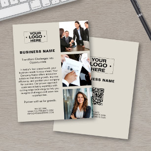 Prospectus 11,4 Cm X 14,2 Cm Logo QR personnalisé pour entreprise moderne