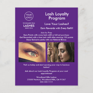 Prospectus 11,4 Cm X 14,2 Cm Logo Simple Moderne Purple Business