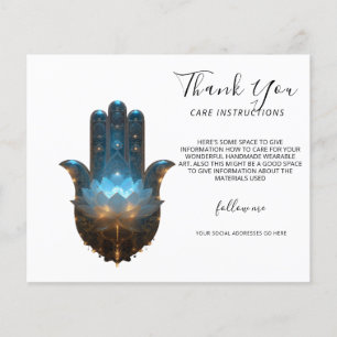 Prospectus 11,4 Cm X 14,2 Cm Lotus Illumination Conception de la main Hamsa