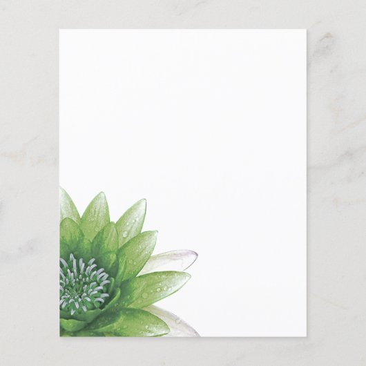 Prospectus 11,4 Cm X 14,2 Cm Lotus vert (Dos)