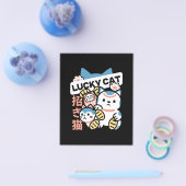 Prospectus 11,4 Cm X 14,2 Cm Lucky Cat Art – Maneki Neko with Gold Coin (Simple)