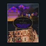 Prospectus 11,4 Cm X 14,2 Cm Lumières de Noël ou LED permanente extérieure<br><div class="desc">Christmas Lights deux Photos Installation Flyer. Installation modifiable de couleur LED extérieure de vacances ou permanente.</div>