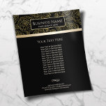 Prospectus 11,4 Cm X 14,2 Cm Luxe Black & Gold Floral Pattern Salon & Spa<br><div class="desc">Luxe Black & Gold Floral Pattern Salon & Brochures Spas.</div>