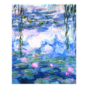 Prospectus 11,4 Cm X 14,2 Cm Lys d'eau rose Monet