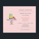 Prospectus 11,4 Cm X 14,2 Cm Macaron, Cookie shop Grand Ouverture<br><div class="desc">Macaron,  magasin de biscuits Grande invitation à l'ouverture avec de mignons macarons pastel aquarelle sur le stand de gâteau.</div>