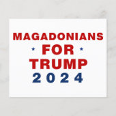 Prospectus 11,4 Cm X 14,2 Cm Magadoniens pour Trump 2024 Rouge bleu (Dos)