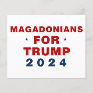 Prospectus 11,4 Cm X 14,2 Cm Magadoniens pour Trump 2024 Rouge bleu