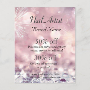 Prospectus 11,4 Cm X 14,2 Cm Magasin d'art ongle de dépliants personnalisés