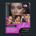 Prospectus 11,4 Cm X 14,2 Cm Magenta Photo Collage Logo QR Maquillage Promotion<br><div class="desc">Flyer recto verso pour un maquilleur, un peintre à ongles, un styliste de cheveux ou une profession similaire où vous devez présenter votre travail dans un collage photo rétro avec bordures magenta et arrière - plan magenta. Personnalisez avec votre logo et sur le dos une photo supplémentaire et votre code...</div>