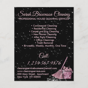 Prospectus 11,4 Cm X 14,2 Cm Maison de servante Janitorial Rose noir