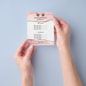 Prospectus 11,4 Cm X 14,2 Cm Makeup Beauty Lashes Salon Blush Pink Girly Modern (main)