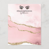 Prospectus 11,4 Cm X 14,2 Cm Makeup Beauty Lashes Salon Blush Pink Girly Modern (Dos)