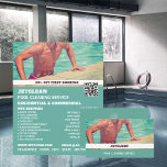 Prospectus 11,4 Cm X 14,2 Cm Male Bather Portrait, Nettoyage De Piscine<br><div class="desc">Homme Bather Portrait,  Service de nettoyage de piscine Circulaire publicitaire par The Carte de visite Store.</div>