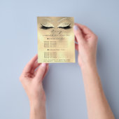 Prospectus 11,4 Cm X 14,2 Cm Maquillage Artiste Beauté Lash Parties scintillant (main)