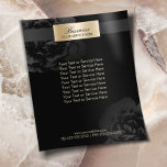 Prospectus 11,4 Cm X 14,2 Cm Maquillage Artiste Floral Noir Beauté Salon Brochu<br><div class="desc">Maquillage Artiste Black Floral Beauté Salon Brochures.</div>