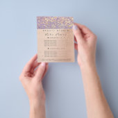 Prospectus 11,4 Cm X 14,2 Cm Maquillage Artiste Parties scintillant Gold Tarifs (main)