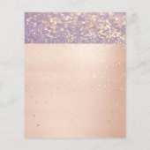 Prospectus 11,4 Cm X 14,2 Cm Maquillage Artiste Parties scintillant Gold Tarifs (Dos)