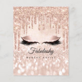 Prospectus 11,4 Cm X 14,2 Cm Maquillage Artiste Salon Parties scintillant Circu (Dos)