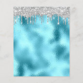 Prospectus 11,4 Cm X 14,2 Cm Maquillage Beauté Argent Parties scintillant Océan (Dos)