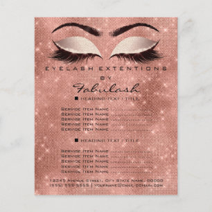 Prospectus 11,4 Cm X 14,2 Cm Maquillage Beauté Salon Étincelle Parties scintill