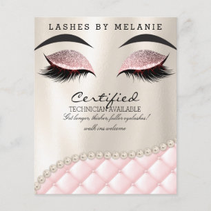 Prospectus 11,4 Cm X 14,2 Cm Maquillage Oeil Lash Brow Beauté Flyer