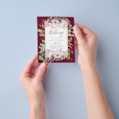 Prospectus 11,4 Cm X 14,2 Cm Mariage Boho rose pâle (main)