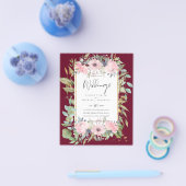 Prospectus 11,4 Cm X 14,2 Cm Mariage Boho rose pâle (Simple)