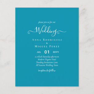 Prospectus 11,4 Cm X 14,2 Cm MARIAGE Bondi Bleu Monochrome