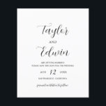 Prospectus 11,4 Cm X 14,2 Cm Mariage Budget Contemporain Simple Enregistrer La<br><div class="desc">Mariage contemporain noir et blanc budget Enregistrer le prospectus Date avec une disposition simple et minimaliste avec vos noms dans un élégant script de calligraphie et vos détails mariages ci-dessous dans un format moderne. Une option non photo pour un couple qui veut un Save the Date sans photos. VEUILLEZ NOTER...</div>