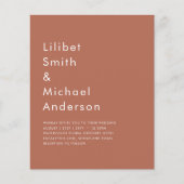 Prospectus 11,4 Cm X 14,2 Cm MARIAGE BUDGET Terracotta Monochrome (Devant)