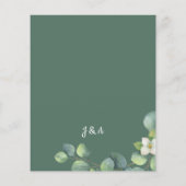 Prospectus 11,4 Cm X 14,2 Cm Mariage budgétaire Inviter feuillage rustique euca (Dos)