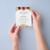 Prospectus 11,4 Cm X 14,2 Cm Mariage campagnard Budget Sunflower Bourgogne (main)