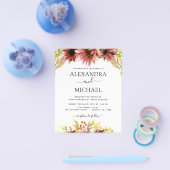 Prospectus 11,4 Cm X 14,2 Cm Mariage campagnard Budget Sunflower Bourgogne (Simple)