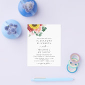 Prospectus 11,4 Cm X 14,2 Cm Mariage campagnard Budget Sunflower Eucalyptus (Simple)