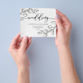 Prospectus 11,4 Cm X 14,2 Cm Mariage/circulaire (main)