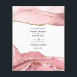 Prospectus 11,4 Cm X 14,2 Cm Mariage d'âge de couleur blanche et d'or<br><div class="desc">Pierre agate rose et faux or faire-part de mariage de parties scintillant de couleur blanche personnalisable selon les caractéristiques de votre événement. Les enveloppes ne sont pas incluses. Pour des invitations plus épaisses avec enveloppes incluses et des produits correspondants sur le même thème,  veuillez consulter la collection ci-dessous.</div>