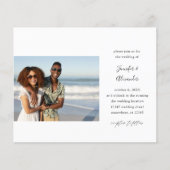 Prospectus 11,4 Cm X 14,2 Cm Mariage de calligraphie photo côté deux (Devant)