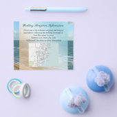 Prospectus 11,4 Cm X 14,2 Cm Mariage de plage avec vue sur l'océan bleu (Simple)