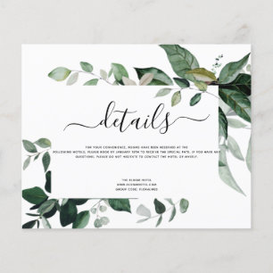Prospectus 11,4 Cm X 14,2 Cm Mariage de verdure botanique économique Feuillage
