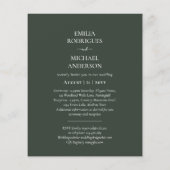 Prospectus 11,4 Cm X 14,2 Cm Mariage Espagnol invite le budget BILINGUE Boda (Dos)