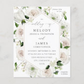 Prospectus 11,4 Cm X 14,2 Cm Mariage Fleurs Blanches Budget (Devant)