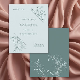 Prospectus 11,4 Cm X 14,2 Cm Mariage floral Enregistrer la date Budget Invitati