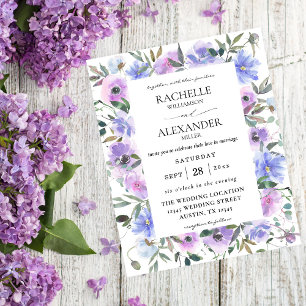 Prospectus 11,4 Cm X 14,2 Cm Mariage Floral Peri & Purple Budget