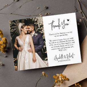 Prospectus 11,4 Cm X 14,2 Cm Mariage photo de coeur budget - Merci de script ci