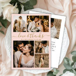 Prospectus 11,4 Cm X 14,2 Cm Mariage photo de script élégant budget Merci<br><div class="desc">Budget Elegant Gold et Blush Pink Mariage 5 Photo Collage Merci personnalisé abordable flyer bas budget. Mariage moderne merci modèle avec cinq (5) photos sur le devant et une (1) photo sur le dos. Sur le devant du papier "Amour et merci" script de typographie dans un tourbillonnant type de police...</div>