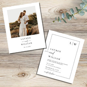 Prospectus 11,4 Cm X 14,2 Cm Mariage photo minimaliste Boho budget