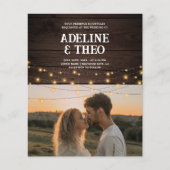 Prospectus 11,4 Cm X 14,2 Cm Mariage photo rustique Budget (Devant)