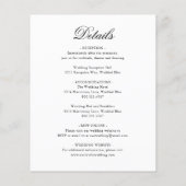 Prospectus 11,4 Cm X 14,2 Cm Mariage traditionnel noir et blanc (Dos)